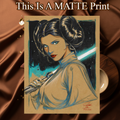 Princess Leia Art Illustration Hard Signed 8.5x11in Fine Art PRINT