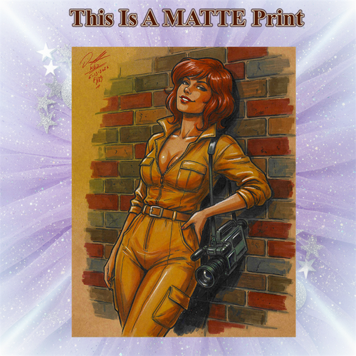 April Oneil Art Illustration Hard Signed 8.5x11in Fine Art PRINT