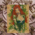 Poison Ivy Art Illustration Hard Signed 8.5x11in Fine Art PRINT
