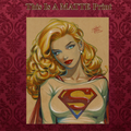 Supergirl Art Illustration Hard Signed 8.5x11in Fine Art PRINT