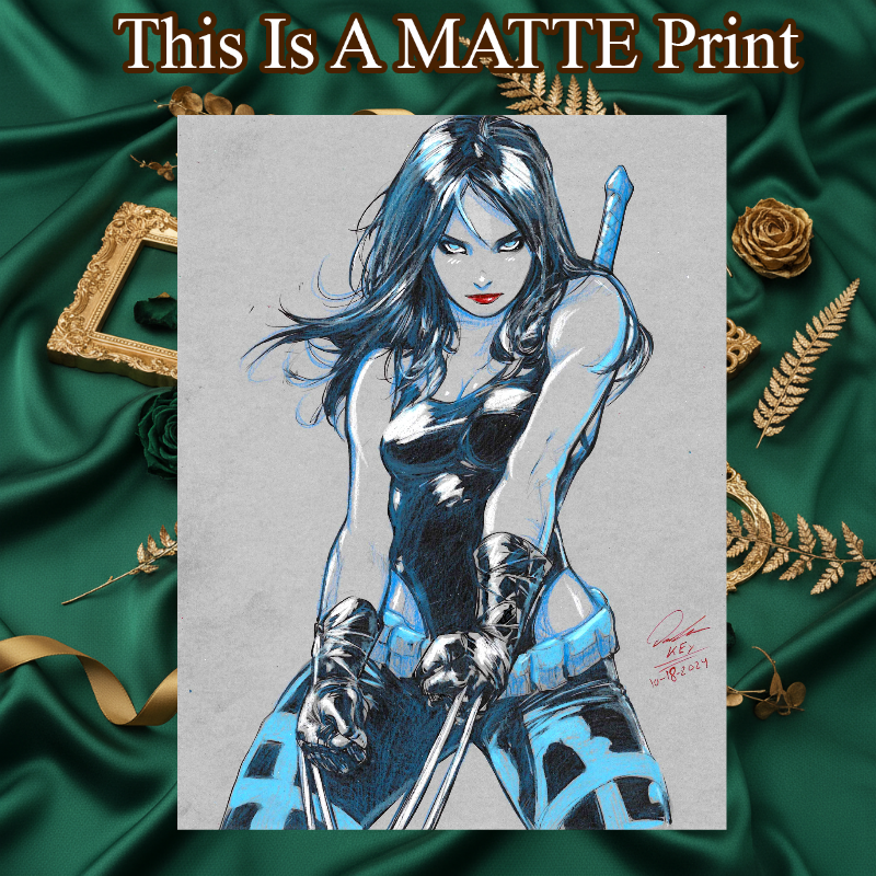 X-23 Art Illustration Hard Signed 8.5x11in Fine Art PRINT