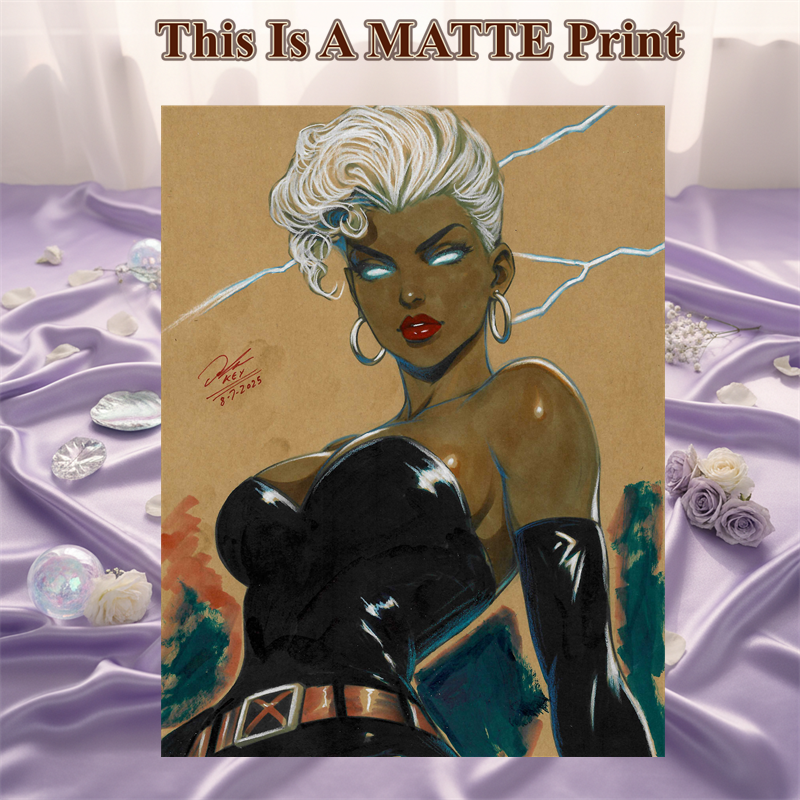 Storm Art Illustration Hard Signed 8.5x11in Fine Art PRINT