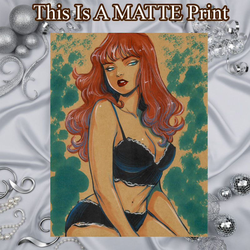 Mary Jane Art Illustration Hard Signed 8.5x11in Fine Art PRINT