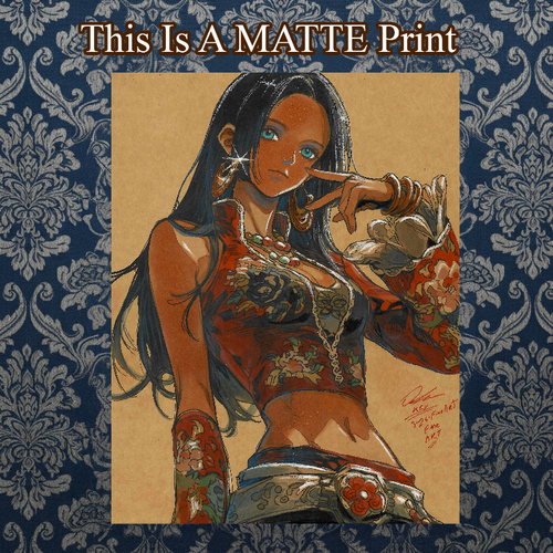 Boa Hancock Art Illustration Hard Signed 8.5x11in Fine Art PRINT