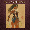 Wonder Woman Art Illustration Hard Signed 8.5x11in Fine Art PRINT