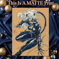 Black Cat Art Illustration Hard Signed 8.5x11in Fine Art PRINT