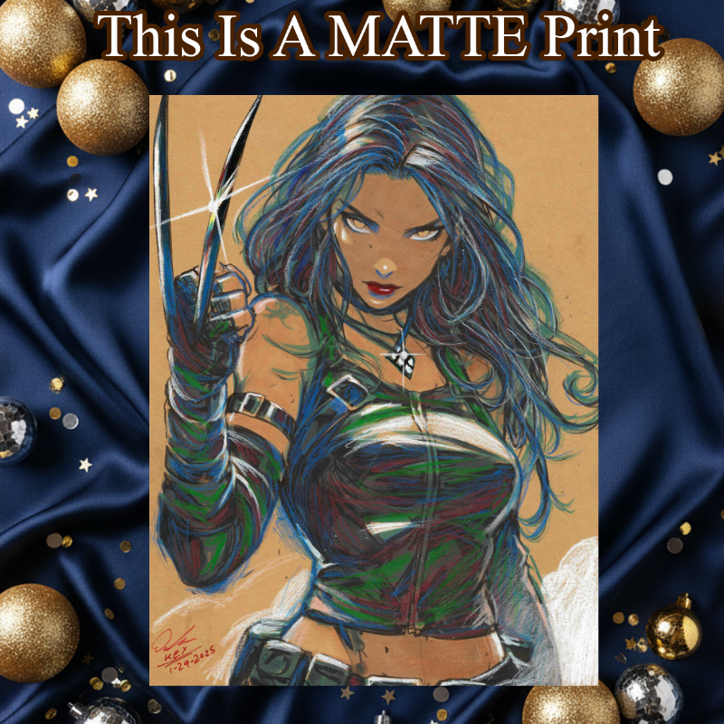 X-23 Art Illustration Hard Signed 8.5x11in Fine Art PRINT