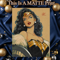 Wonder Woman Art Illustration Hard Signed 8.5x11in Fine Art PRINT