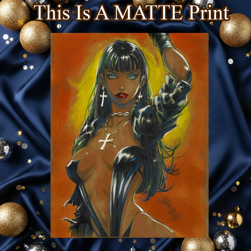 Vampirella Art Illustration Hard Signed 8.5x11in Fine Art PRINT