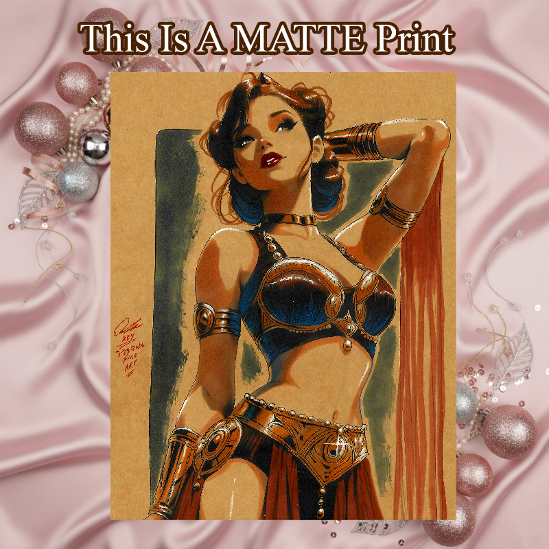 Princess Leia Art Illustration Hard Signed 8.5x11in Fine Art PRINT