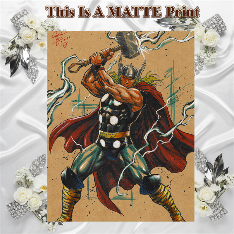 Thor Art Illustration Hard Signed 8.5x11in Fine Art PRINT