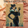 Catwoman Art Illustration Hard Signed 8.5x11in Fine Art PRINT