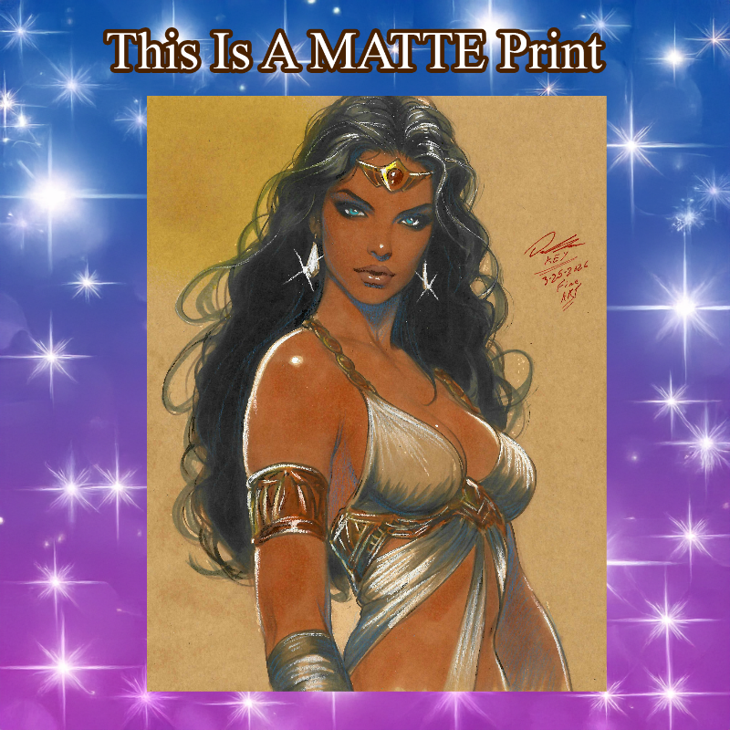 Dejah Thoris Art Illustration Hard Signed 8.5x11in Fine Art PRINT