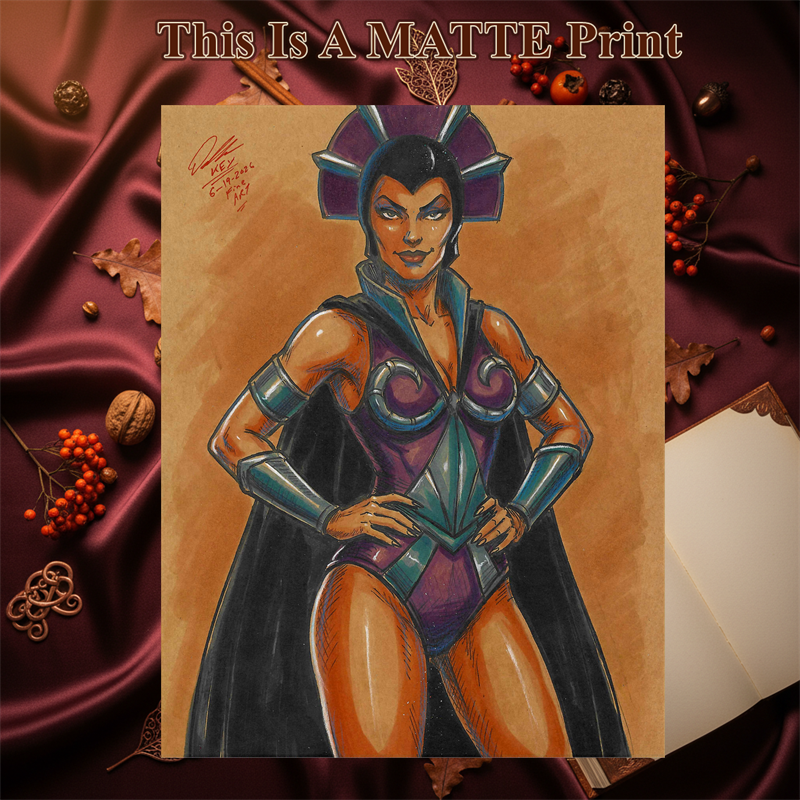 Evil Lyn Art Illustration Hard Signed 8.5x11in Fine Art PRINT