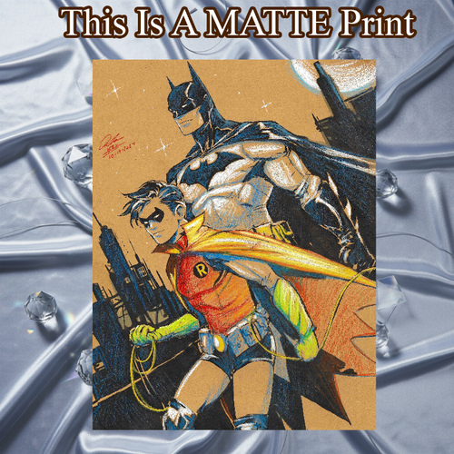 Batman Art Illustration Hard Signed 8.5x11in Fine Art PRINT