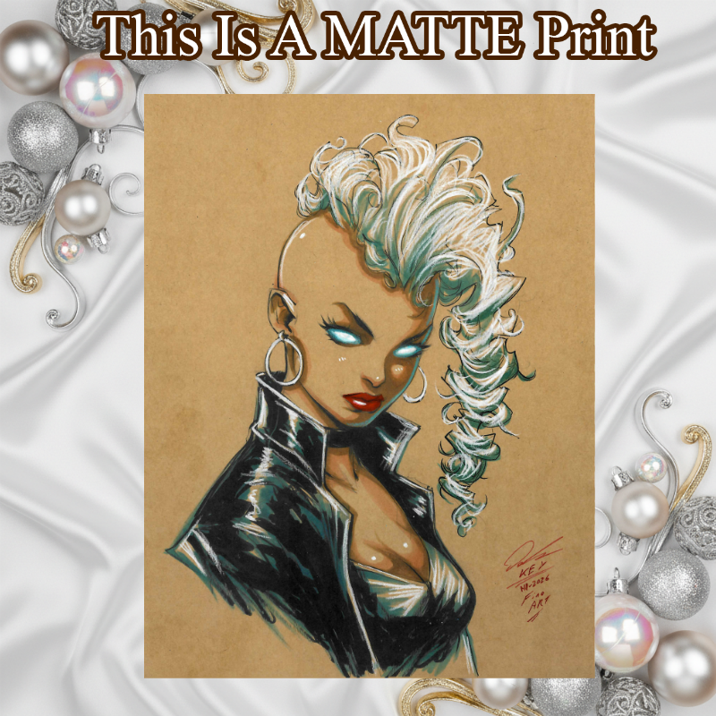 Storm Art Illustration Hard Signed 8.5x11in Fine Art PRINT