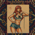 Mary Jane Art Illustration Hard Signed 8.5x11in Fine Art PRINT
