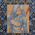 Psylocke Art Illustration Hard Signed 8.5x11in Fine Art PRINT