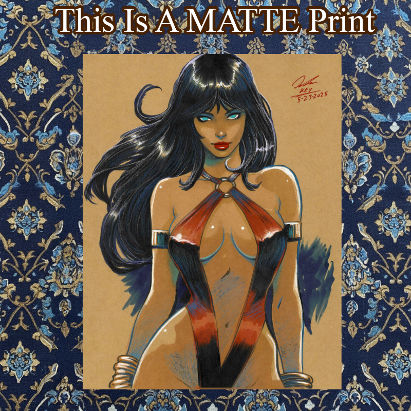 Vampirella Art Illustration Hard Signed 8.5x11in Fine Art PRINT