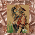 Aerith Gainsborough Art Illustration Hard Signed 8.5x11in Fine Art PRINT