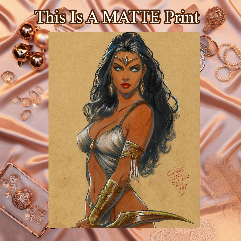 Dejah Thoris Art Illustration Hard Signed 8.5x11in Fine Art PRINT
