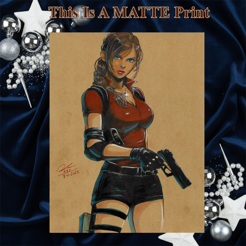 Claire Art Illustration Hard Signed 8.5x11in Fine Art PRINT