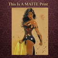 Wonder Woman Art Illustration Hard Signed 8.5x11in Fine Art PRINT