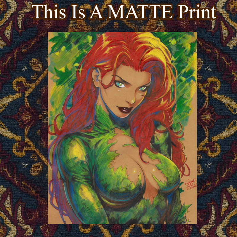 Poison Ivy Art Illustration Hard Signed 8.5x11in Fine Art PRINT