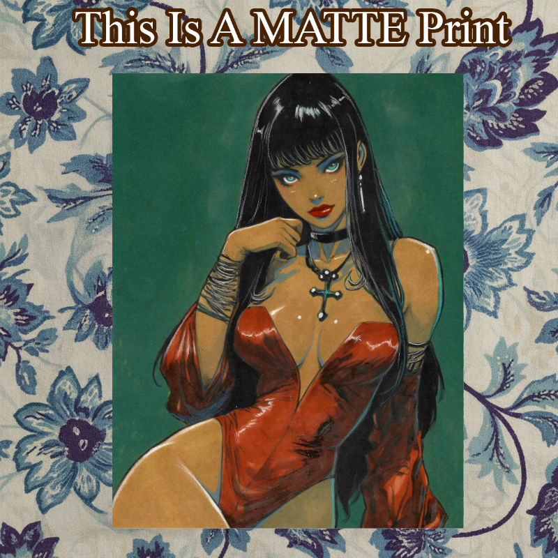 Vampirella Art Illustration Hard Signed 8.5x11in Fine Art PRINT