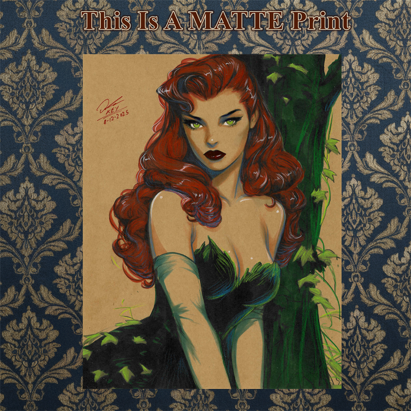 Poison Ivy Art Illustration Hard Signed 8.5x11in Fine Art PRINT