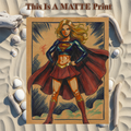 Supergirl Art Illustration Hard Signed 8.5x11in Fine Art PRINT