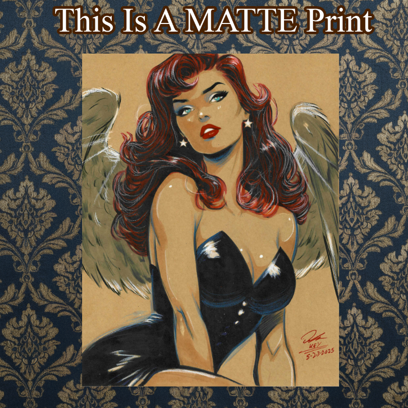 Hawkgirl Art Illustration Hard Signed 8.5x11in Fine Art PRINT