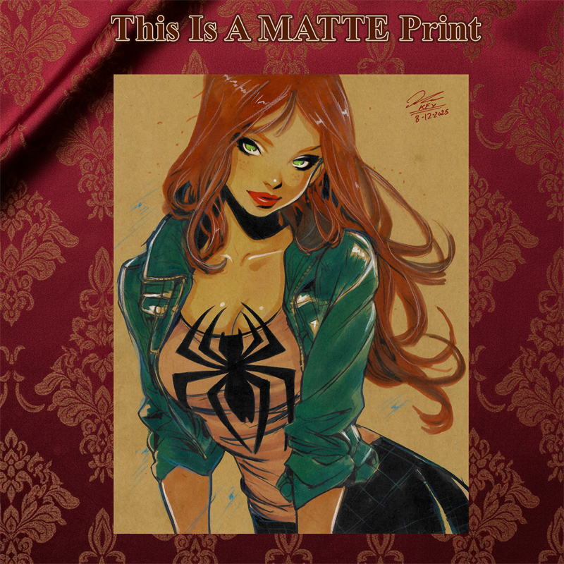 Mary Jane Art Illustration Hard Signed 8.5x11in Fine Art PRINT