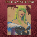 Morrigan Aensland Art Illustration Hard Signed 8.5x11in Fine Art PRINT