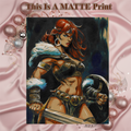 Red Sonja Art Illustration Hard Signed 8.5x11in Fine Art PRINT