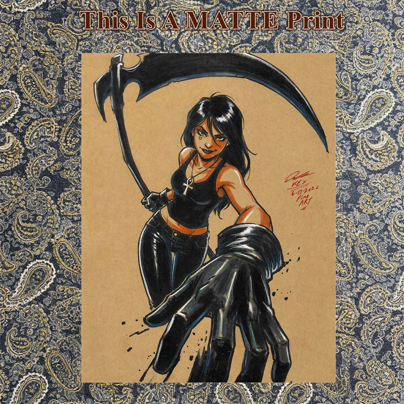 Death Of The Endless Art Illustration Hard Signed 8.5x11in Fine Art PRINT