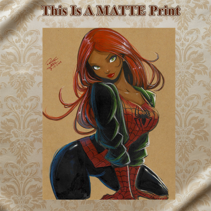Mary Jane Art Illustration Hard Signed 8.5x11in Fine Art PRINT