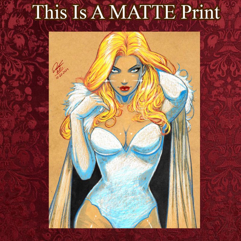 Emma Frost Art Illustration Hard Signed 8.5x11in Fine Art PRINT