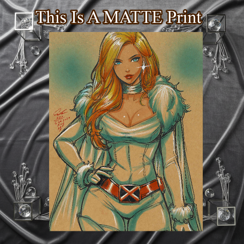 Emma Frost Art Illustration Hard Signed 8.5x11in Fine Art PRINT