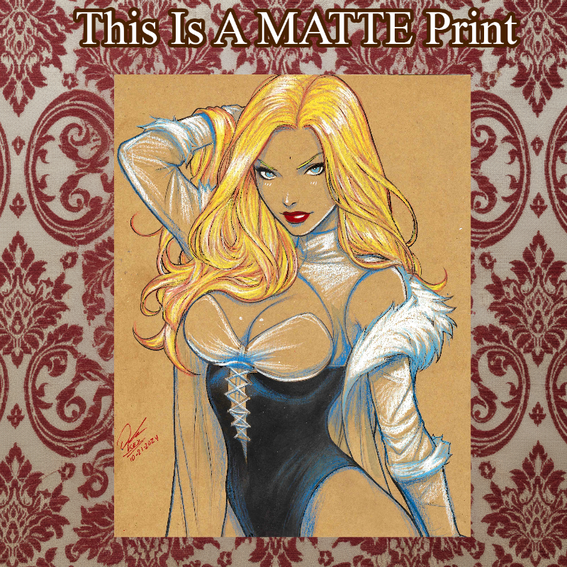 Emma Frost Art Illustration Hard Signed 8.5x11in Fine Art PRINT