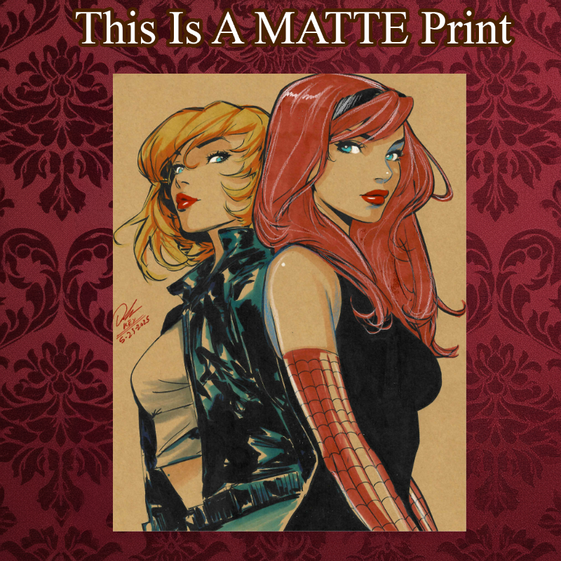 Mary Jane Art Illustration Hard Signed 8.5x11in Fine Art PRINT