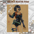 Domino Art Illustration Hard Signed 8.5x11in Fine Art PRINT