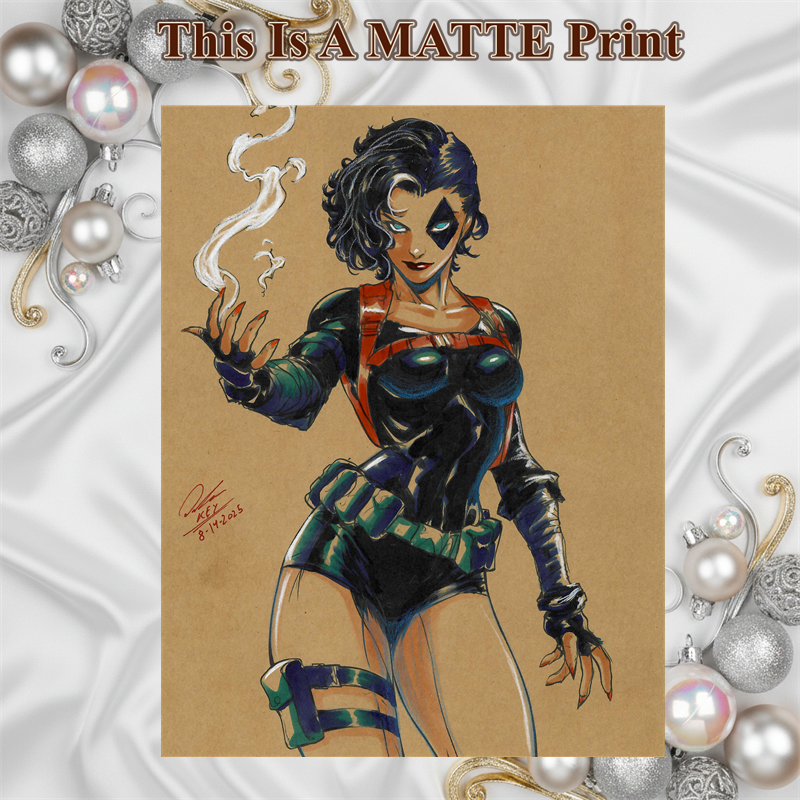 Domino Art Illustration Hard Signed 8.5x11in Fine Art PRINT