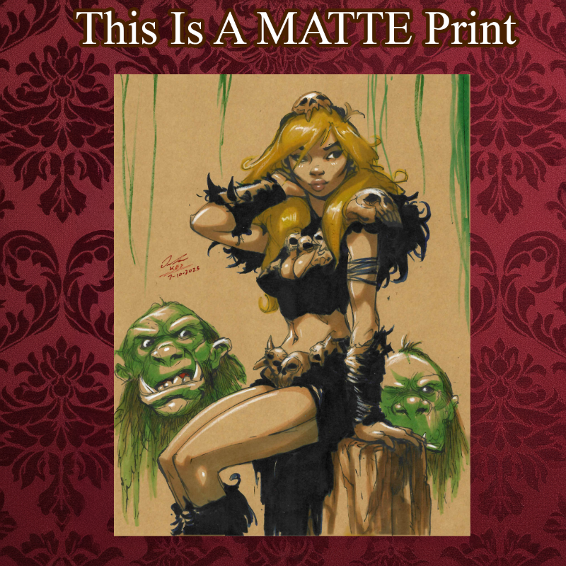 OC Art Illustration Hard Signed 8.5x11in Fine Art PRINT