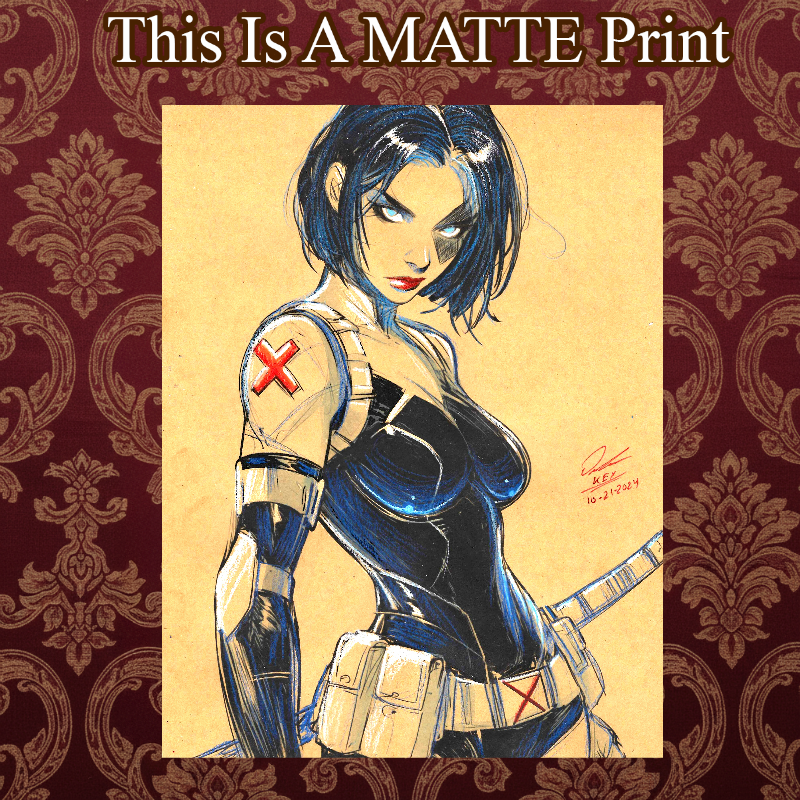 Domino Art Illustration Hard Signed 8.5x11in Fine Art PRINT