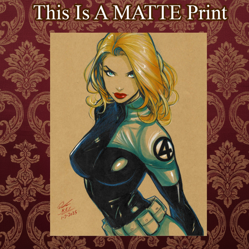 Sue Storm Art Illustration Hard Signed 8.5x11in Fine Art PRINT