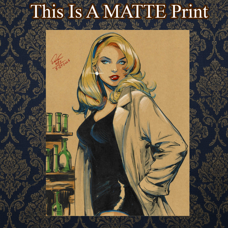 Gwen Stacy Art Illustration Hard Signed 8.5x11in Fine Art PRINT