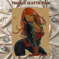 Mary Jane Art Illustration Hard Signed 8.5x11in Fine Art PRINT