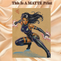 Psylocke Art Illustration Hard Signed 8.5x11in Fine Art PRINT