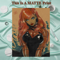 Mary Jane Art Illustration Hard Signed 8.5x11in Fine Art PRINT
